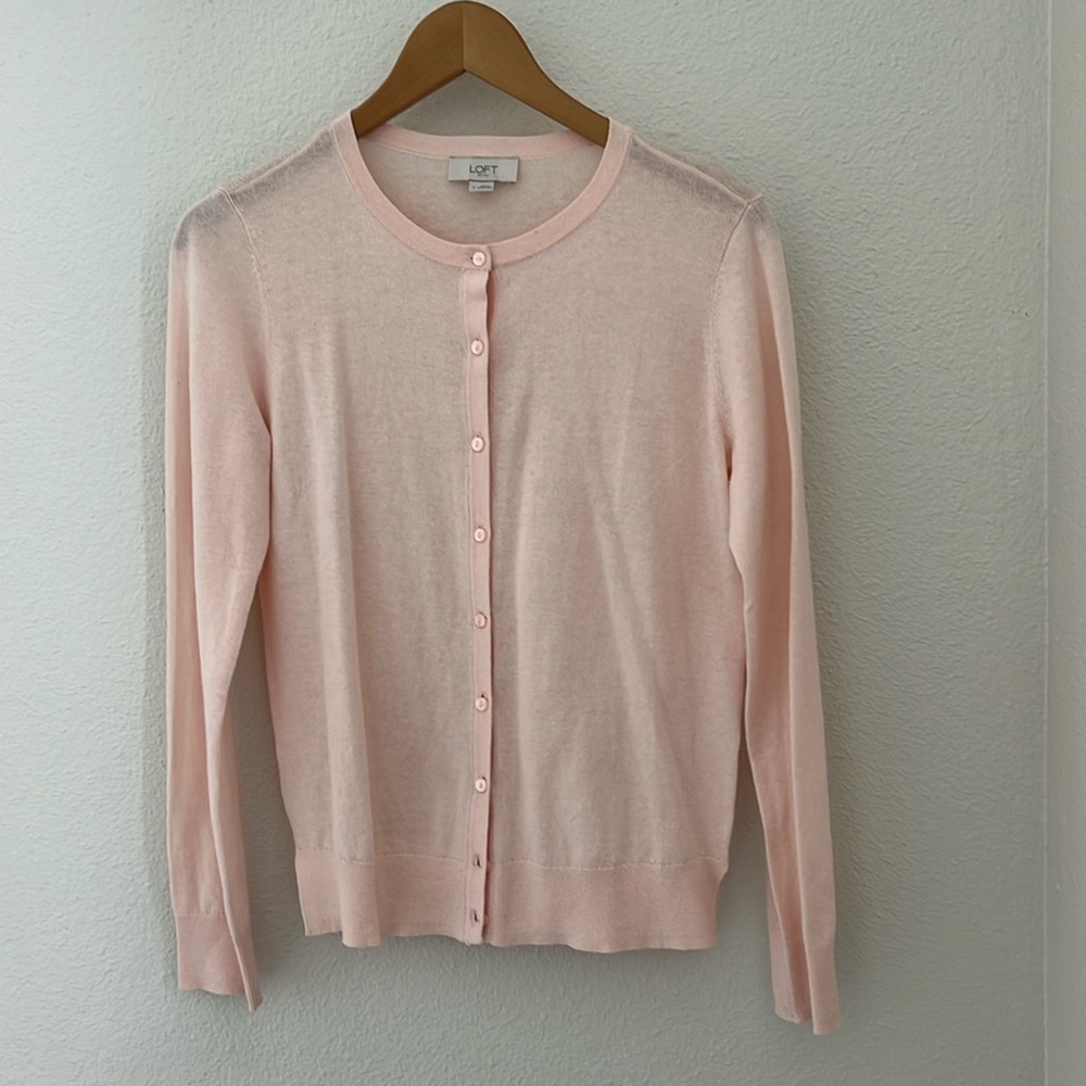 Loft - Cardigan, slit sides.